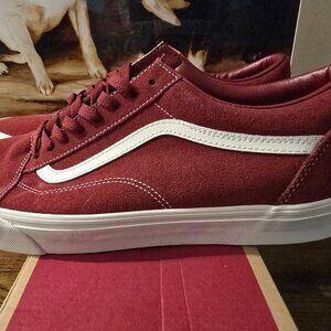 VANS Old Skool Suede Bordeaux / Red VN000E9TBRD Shoes Men's US Sz 13 NEW
